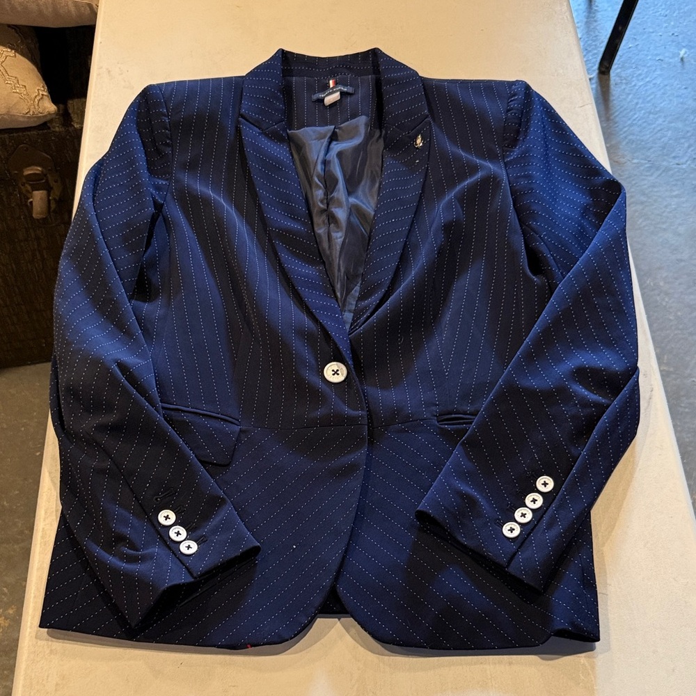 Tommy Hilfiger Navy Pinstripe Blazer